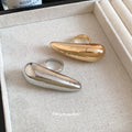 European American Smooth Metal Waterdrop Statement Ring For Women view 4