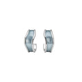 Copper Irregular C Shape Enamel Stud Earrings Minimalist Modern Geometric Fashion Jewelry view 5