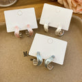 Copper Irregular C Shape Enamel Stud Earrings Minimalist Modern Geometric Fashion Jewelry view 1