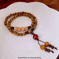 Ethnic Style Sandalwood Bodhi Double Layer Beaded Bracelet For Women Retro Chinese Round Bead Jewelry view 2