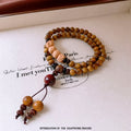 Ethnic Style Sandalwood Bodhi Double Layer Beaded Bracelet For Women Retro Chinese Round Bead Jewelry view 4