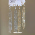 Light Luxury Copper Zircon Hollow Geometric Tassel Drop Earrings For Women view 4