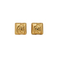 Copper Round Geometric Textured Clip-on Earrings For Women Minimalist Light Luxury Fashion Jewelry view 5