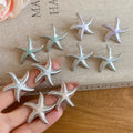 Alloy Silver Pin Enamel Starfish Stud Earrings, Niche Geometric Light Luxury Fashion Jewelry view 1