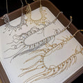Light Luxury Metal Rice Bead Tassel Sweater Necklace, Geometric Round Pendant Clavicle Chain view 1