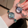 Iron Rhinestone Five Point Star Watch Bangle French Light Luxury Fashion Bracelet view 1