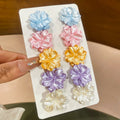 Fresh Sweet Resin Flower Stud Earrings Jewelry Set With Silver Posts For Women view 3