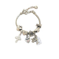 Maillard Style Alloy Cherry Pendant Bangle With Enamel Drip And Rhinestone Detail view 5