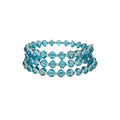 Light Luxury Three Layer Crystal Glass Beaded Open Bangle For Women Daily Minimalist Jewelry view 5