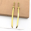 Matte Gold-Tone Banana Metal Charms for Jewelry and Craft Projects view 4
