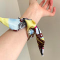 European American Iron Metallic Scarf Wrapped Geometric Round Bangle Light Luxury Fashion Bracelet view 2