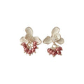 Korean Fresh Copper Enamel Flower Pearl Tassel Drop Earrings For Women view 5