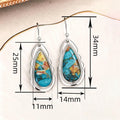 Vintage Floral Waterdrop Dangle Earrings For Women, Wavy Textured Versatile Jewelry view 4