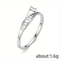 Minimalist Metal Moon And Sun Lunar Eclipse Ring, Korean Versatile Commuter Accessory For Women view 4