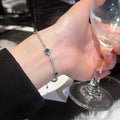 French Minimalist Copper Zircon Geometric Circle Bangle Light Luxury Fashion Jewelry For Women view 4