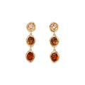 18K Gold Plated Copper Oval Tassel Clip-on Earrings With Rhinestone Vintage Elegant Geometric Design view 5