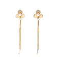 French Zircon Mother Of Pearl Flower Copper Clip-on Earrings Vintage Light Luxury Pearl Ear Clips view 5