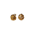 18K Gold Plated Copper Woven Round Geometric Clip-on Earrings Fashion Non Pierced Jewelry view 5