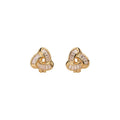 18K Gold Plated Copper Zircon Triangle Clip-on Earrings Minimalist Geometric Fashion Jewelry view 5