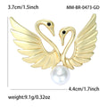 Alloy Pearl Swan Brooch Pin For Clothing Scarves And Sweaters view 6