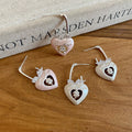 Sweet Minimalist Copper Zircon Heart Apple Stud Earrings For Women Elegant Fashion Jewelry view 4