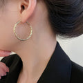Faux Pearl Geometric Round Stud Earrings Jewelry Set For Women Minimalist Niche Style view 4