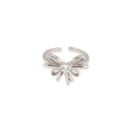 Zircon Bow Open Ring For Women view 5