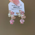 Alloy Silver Needle Enamel Flower Stud Earrings Sweet Fresh Spring Summer Fashion Jewelry view 4