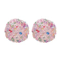 Colorful Resin Round Heart Stud Earrings For Women, Elegant Geometric Light Luxury Daily Jewelry view 5