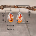 European American Vintage Hong Kong Style Sticker Drop Earrings For Women, Vacation Party Maillard Jewelry view 4