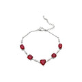 Korean Style Copper Zircon Geometric Heart Bangle Light Luxury Minimalist Jewelry view 5