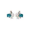 French Style Zircon Square Teardrop Faux Pearl Clip-on Earrings for Women Elegant Light Luxury view 5