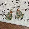 Vintage Ethnic Alloy Teardrop Enamel Rice Bead Tassel Drop Earrings view 4