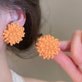 Fashion OL Floral Faux Pearl Silver Needle Stud Earrings Jewelry Set For Women view 4