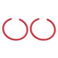 Geometric Round Acrylic C Shape Stud Earrings With Silver Pins, Niche Statement Fashion Design view 5