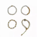 18K Gold Plated Beaded Pearl Round Ring For Women view 5