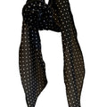 Vintage Polka Dot Fabric Flower Scarf Sweater Necklace, Old Money Elegant Light Luxury Pendant view 5