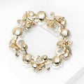 Alloy Rhinestone Pearl Wreath Brooch For Suits And Shawls view 4