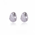 Copper Zircon Geometric Round Earrings Korean Minimalist Light Luxury Fashion Ear Cuffs view 5