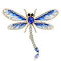 Alloy Rhinestone Enamel Dragonfly Brooch Pin For Suit Jacket Decoration view 1