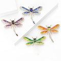Alloy Rhinestone Enamel Dragonfly Brooch Pin For Suit Jacket Decoration view 3
