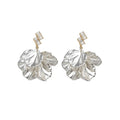 Sweet Style Camellia Flower Petal Faux Pearl Tassel Drop Earrings For Women view 5
