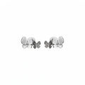 14K Gold Plated Copper Zircon Butterfly Stud Earrings With Silver Posts For Women view 5