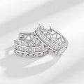 European American Fashion Round Zircon Hoop Earrings For Women Daily Date Accessories view 2
