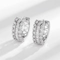 European American Fashion Round Zircon Hoop Earrings For Women Daily Date Accessories view 1