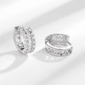 European American Fashion Round Zircon Hoop Earrings For Women Daily Date Accessories view 5