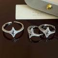 Zircon Starburst Open Ring For Women view 1
