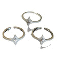 Zircon Starburst Open Ring For Women view 5