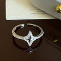 Zircon Starburst Open Ring For Women view 2