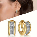 European American Zircon Ear Cuffs For Women And Men, Fashion Designer Minimalist Hoop Earrings view 1